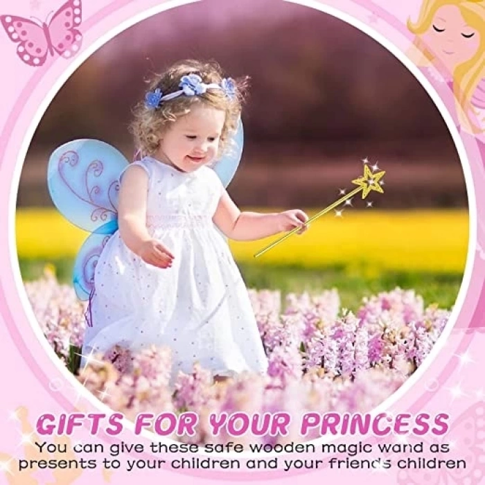 BFS   Altın Renk Yıldız Peri Asası Peri Değneği 34 cm 1 Adet