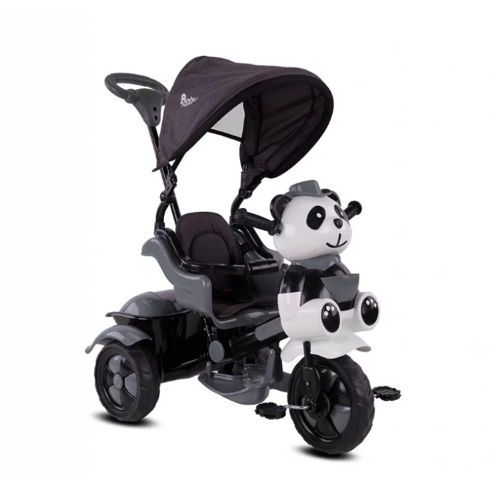 BFS   Babyhope 127A Little Panda 3 Tekerli Kontrollü Bisiklet (Pedli) Gri
