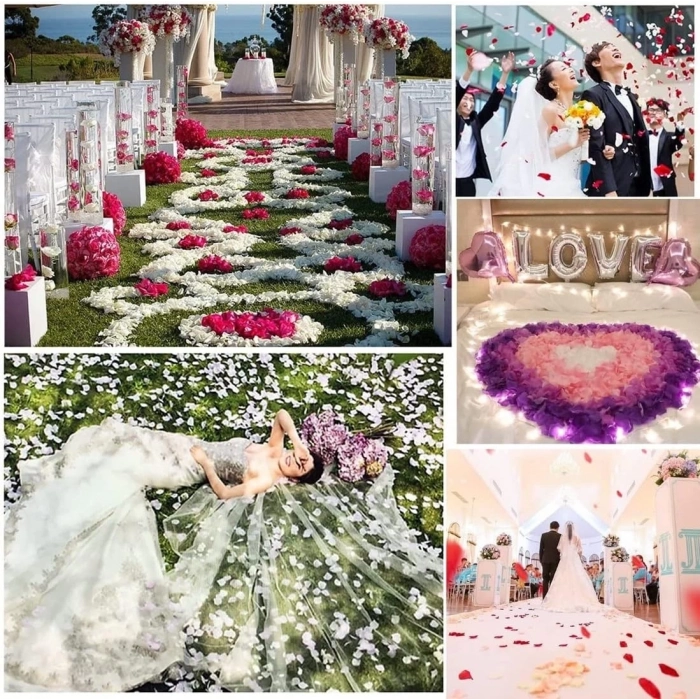 ÇOK SATAN BFS Beyaz Renk Gül Yaprağı Şekilli Konfeti 5 Paket 500 Adet