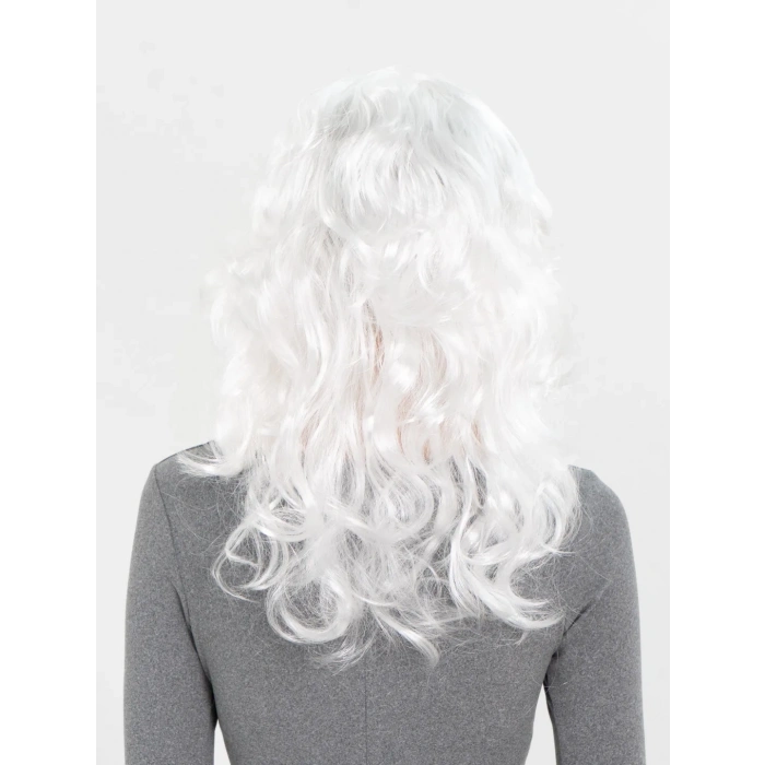 BFS   Beyaz Renk Kahküllü Dalgalı Uzun Parti Peruğu