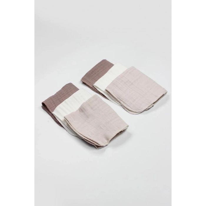 ÇOK SATAN BFS  Bistyle 6lı Müslin Mendil 20x20 cm 90106 Taş Ekru Antrasit