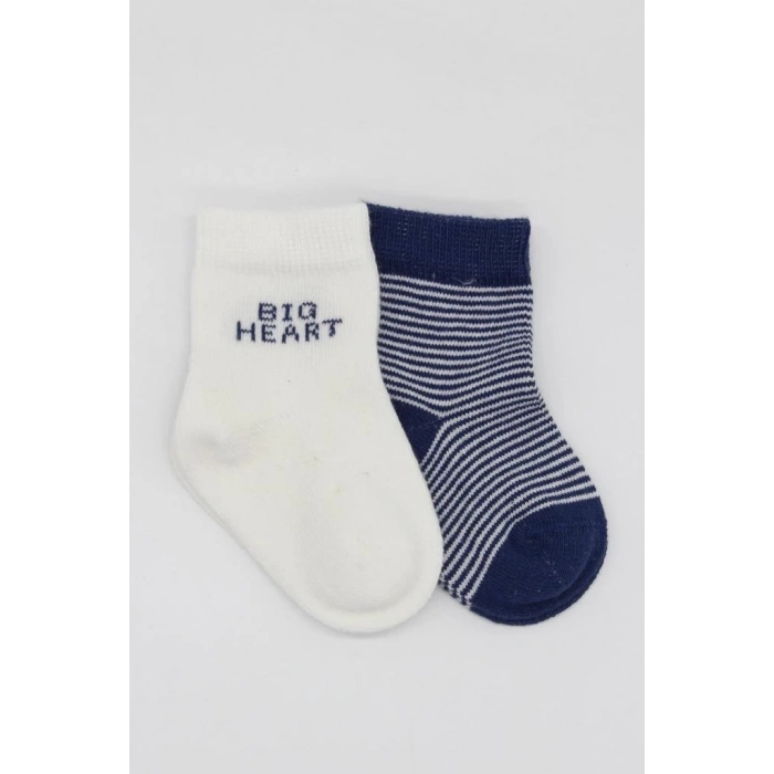 BFS   Bistyle Big Heart Penye Soket Çorap 2Li BS10117 Lacivert