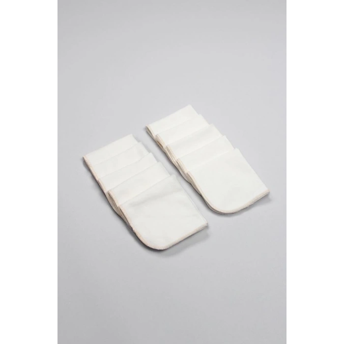 BFS   Bistyle Organik 28x28 10Lu Penye Mendil 90101 Ekru