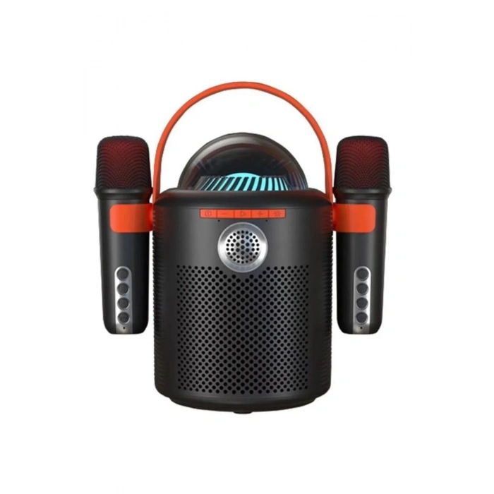 ÇOK SATAN BFS Bluetooth Aile Parti Seti Kablosuz Çift Mikrofon 6 Ses Degıstırme Siyah