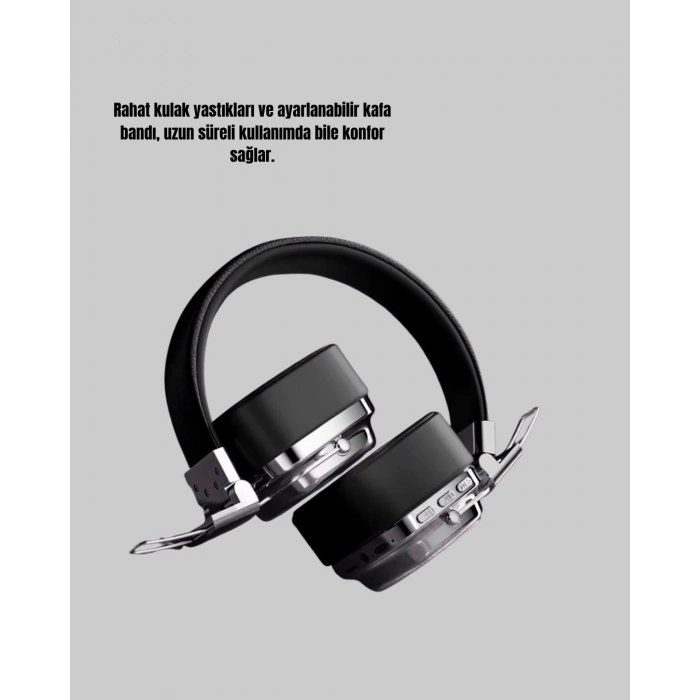 BFS Bluetooth Kablosuz Kulak Üstü Kulaklık Katlanabilir Konforlu ve Şık Tasarımlı