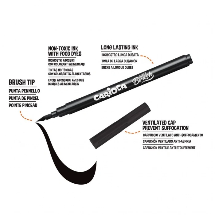 BFS   Carioca Süper Brush Keçeli Boya Kalemi 10lu