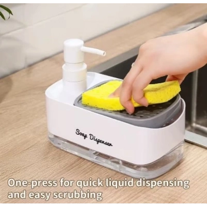 BFS Çift Hazneli Sıvı Sabunluk ve Süngerlik Hazneli