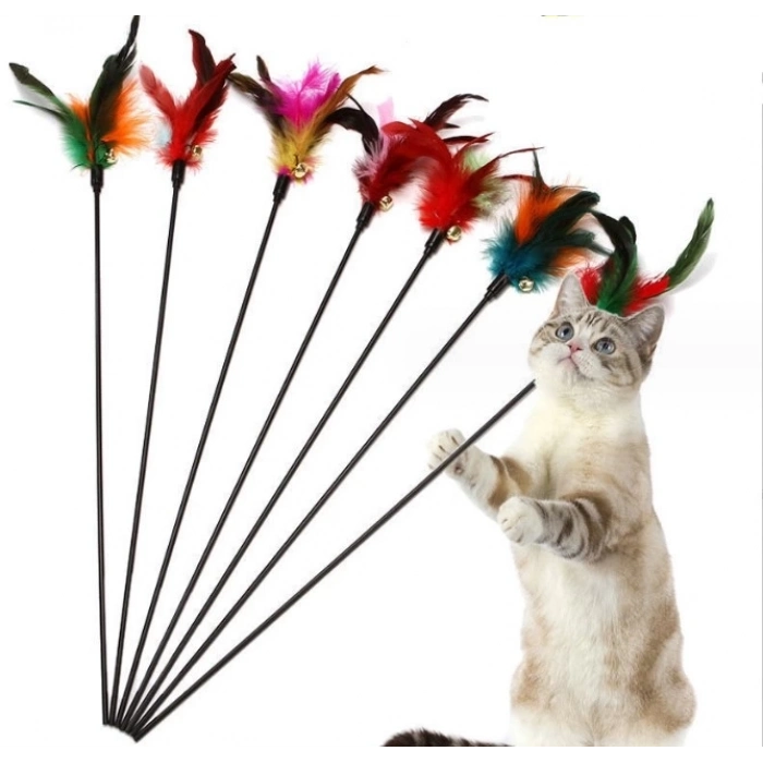 ÇOK SATAN BFS  Çıngıraklı Tüylü Kedi Oyun Çubuğu