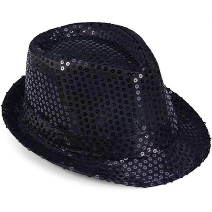 BFS     Çocuk Boy Siyah Payetli Şapka Gösteri Şapkası Michael Jackson Şapkası 54 No