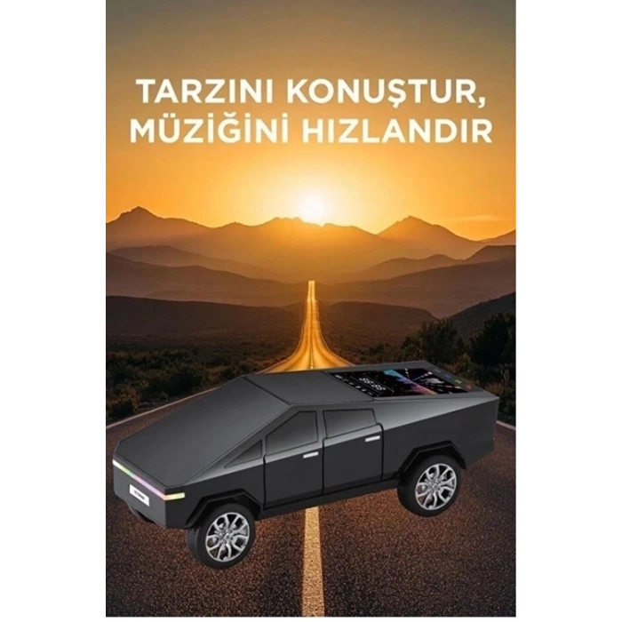 ÇOK SATAN BFS D68 Cyber Model Araba Tasarımlı Bluetooth Hoparlör 15w Güçlü Ses Rgb Led /tws/usb Siyah