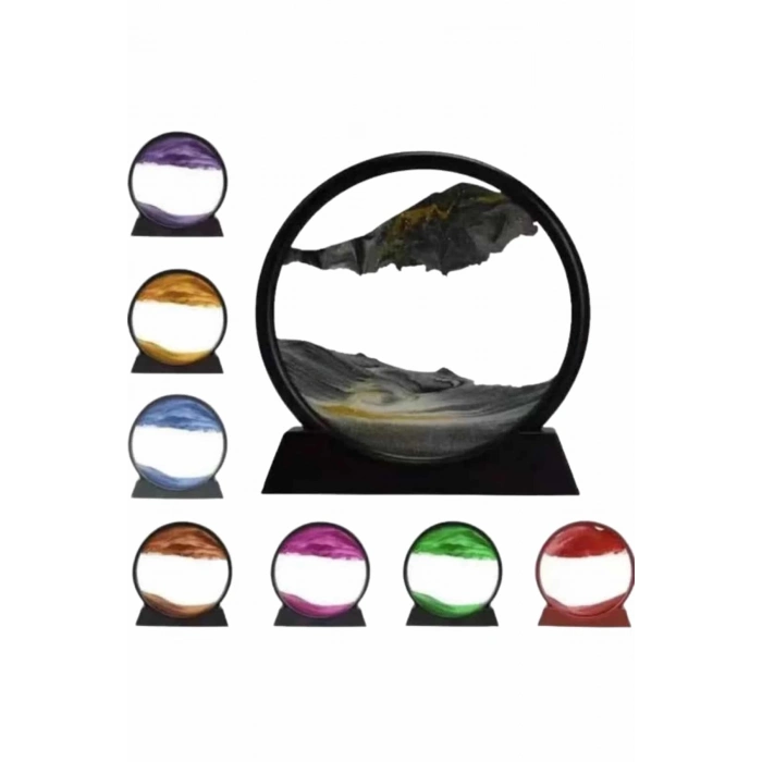 BFS Dekoratif Sulu Kum Saati Ofis Masa Üstü Ev Yuvarlak Kum Saati