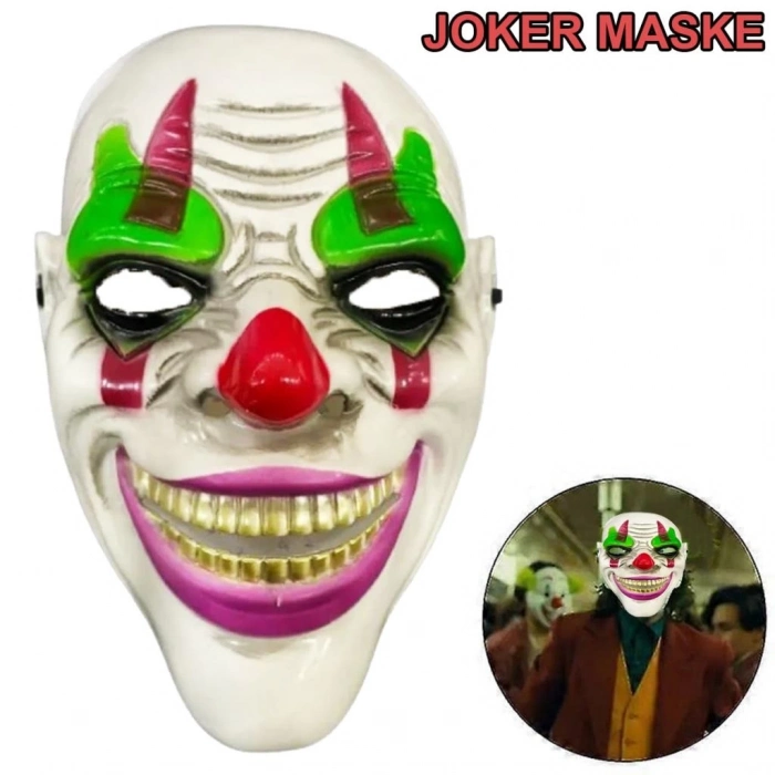 BFS   Delirten Gülüş Psikopat Palyaço Temalı Joker Maskesi