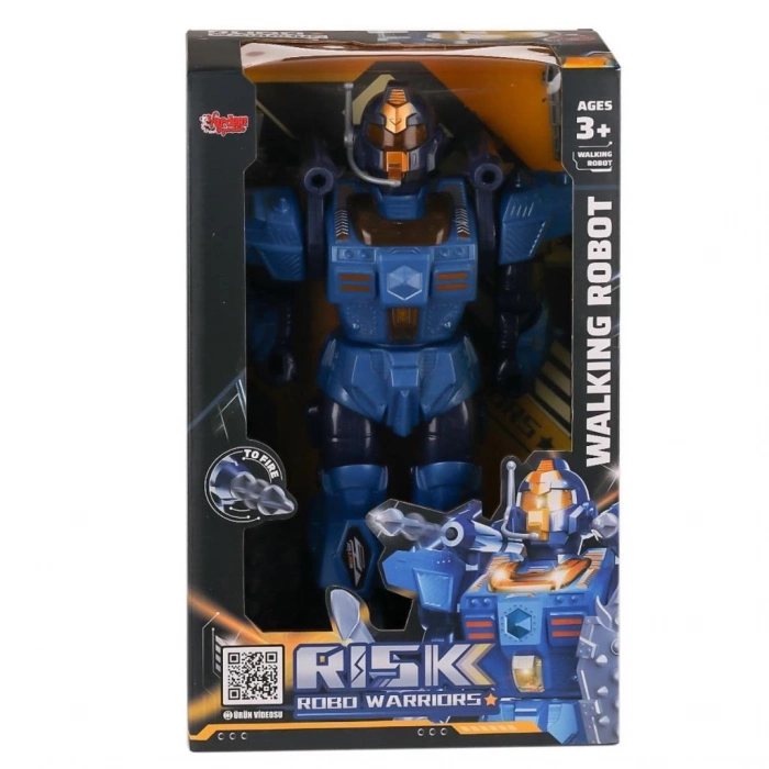 BFS   DF-6051 Işıklı ve Müzikli Roket Atan Robot- Vardem Oyuncak