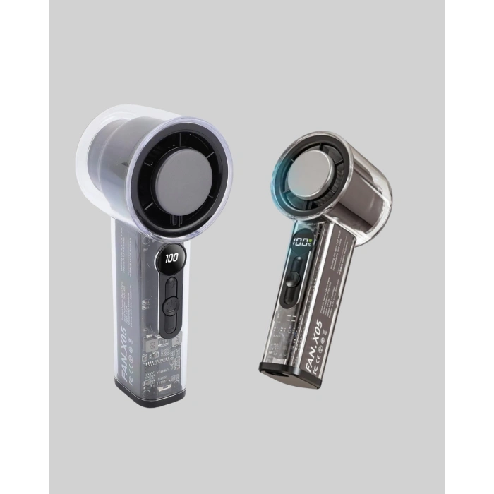 BFS Dijital Ekranlı Şarjlı Mini Fan 100 Kademeli Hız Ayarı