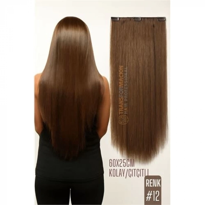 ÇOK SATAN BFS Doğal Görünümlü Düz Siyah Sentetik Kaynak Saç – RENK KOD:#12  Kolay Tak Çıkar, Işıltılı Etki!