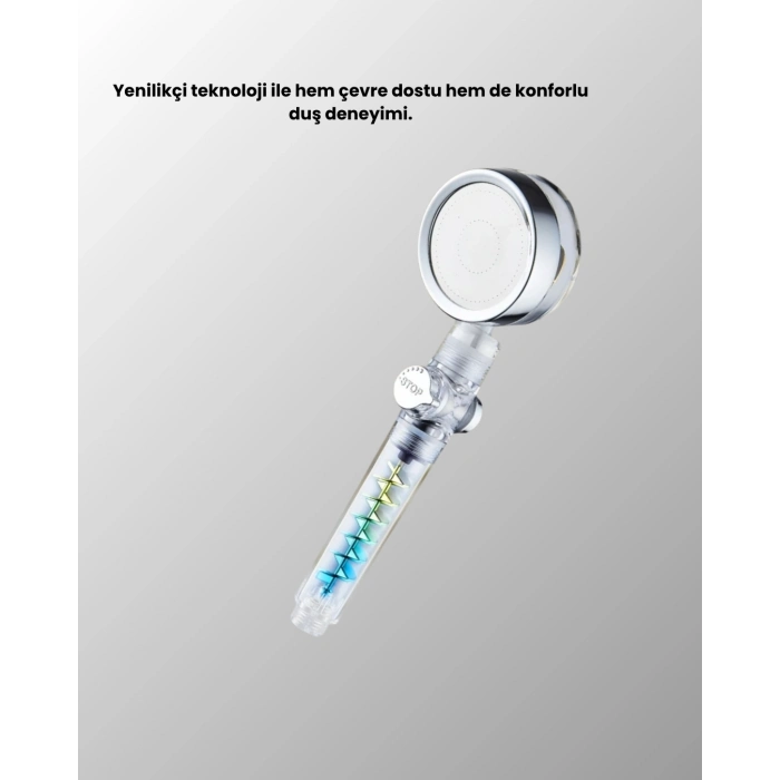 BFS Döner Pervaneli El Duşu Başlığı – Su Tasarruflu, Basınç Artırıcı, Yağmur Etkili