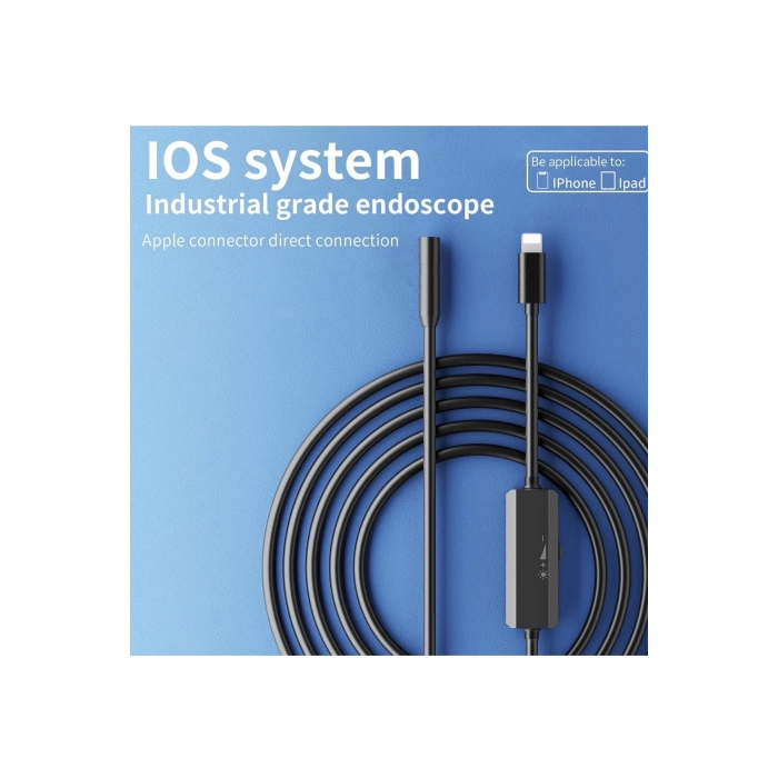 ÇOK SATAN BFS Endoskop Yılan Video Kamera İos Uyumlu Led’li 5 Metre 7 Mm Sert Kablo 2mp Full Hd
