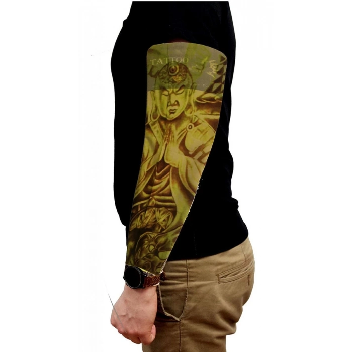 BFS   Giyilebilir Kol Dövmesi Çorap Dövme 3D Baskılı Kol Bacak Dövme 2 Adet Model 4