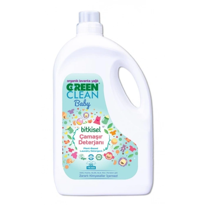 BFS   Green Clean Baby Bitkisel Çamaşır Deterjanı 2750 ml (55 Yıkama)