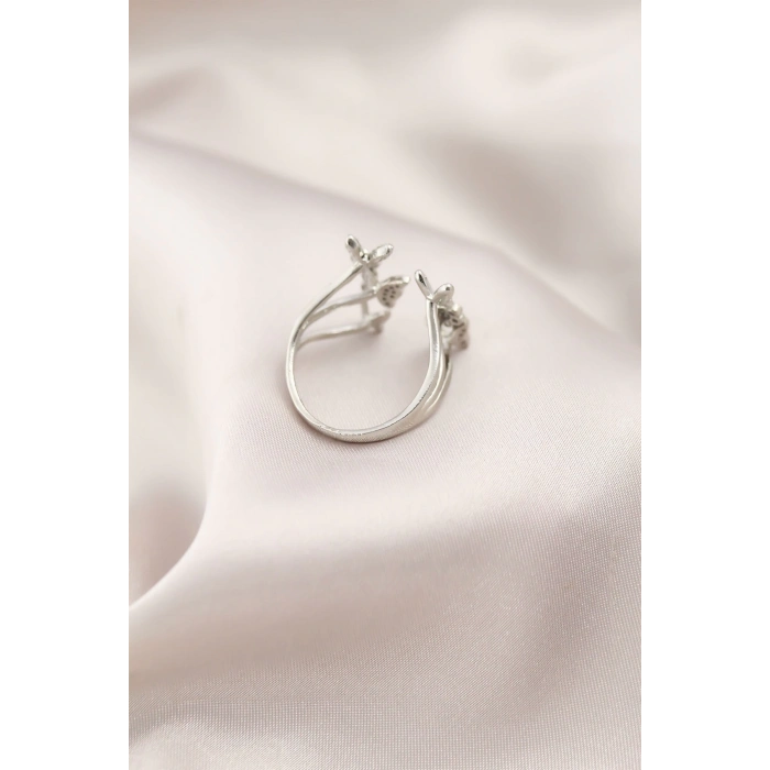 ÇOK SATAN BFS Gümüş Renk Metal Kelebek Model Kadın Yüzük