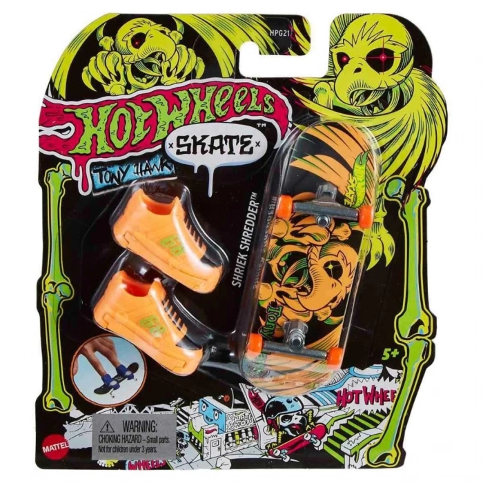 BFS   HPG21 Hot Wheels Skate Neon Temalı Parmak Kaykay ve Ayakkabı Paketleri
