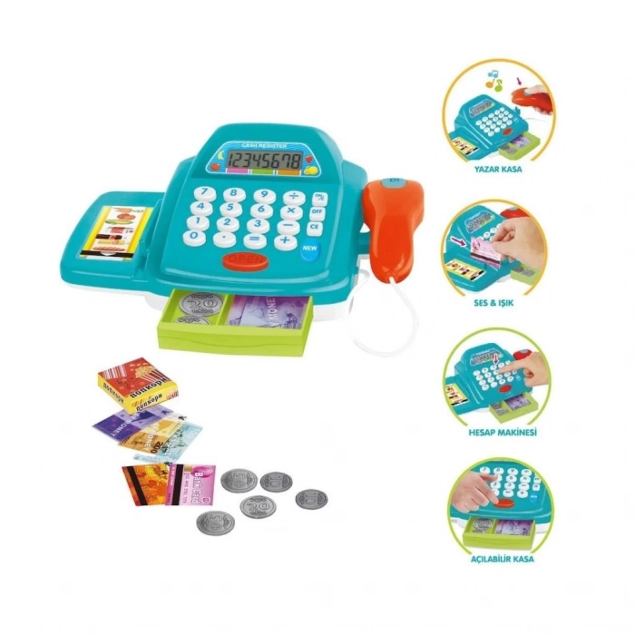 BFS   HUA-66109 Işıklı Sesli Yazar Kasa -Vardem Oyuncak