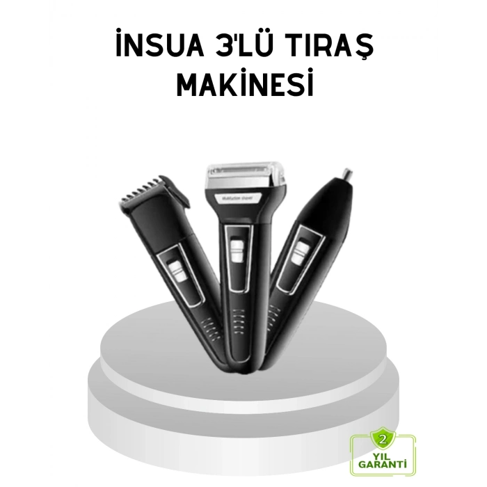 BFS İnsua 3 Başlıklı Profesyonel Tıraş Makinesi – Sıfır Kesim, Hassas Başlık, Güçlü Motor