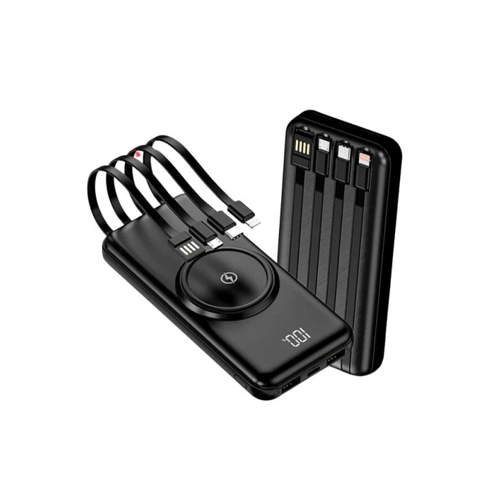 BFS Kablosuz Çoklu Şarj Girişli 10.000 Mah Kablolu Powerbank Taşınabilir