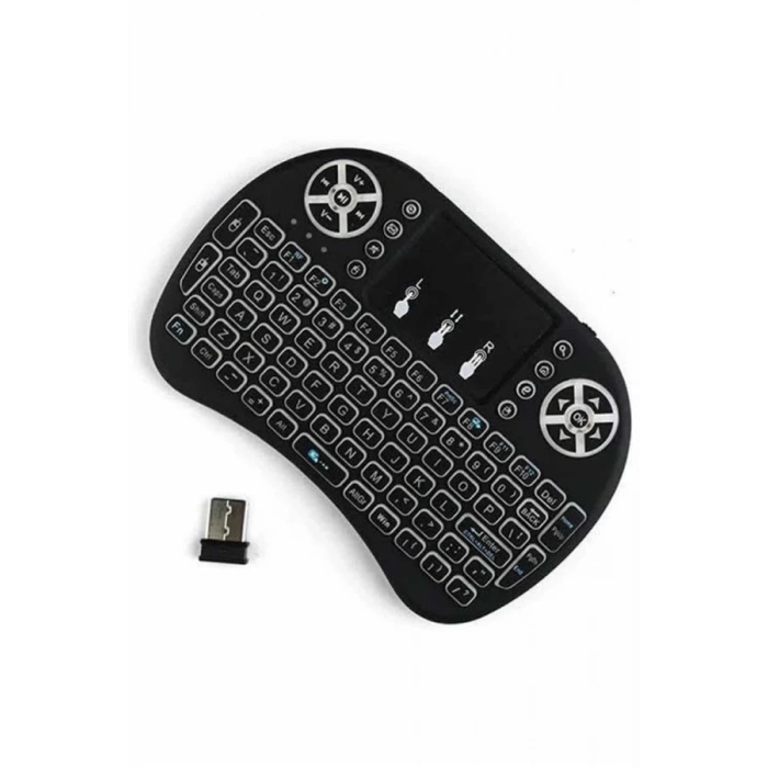 BFS Kablosuz Türkçe Q Klavye RGB Işıklı Televizyon Ps3 Dokunmatik Mouse