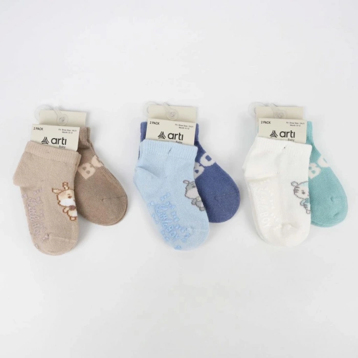 BFS   Katamino Aristo 2 Li Abs Erkek Bebek Patik Çorap K20406 Asorti