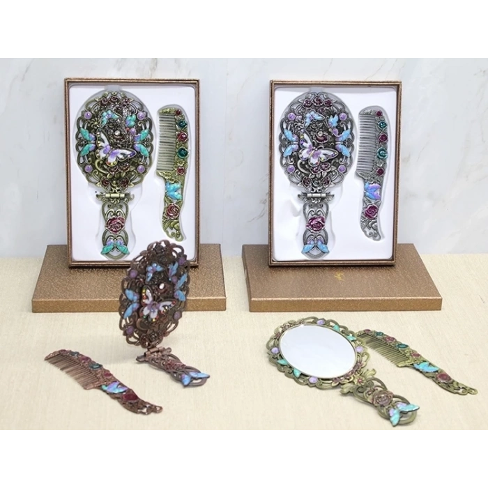 ÇOK SATAN BFS Kelebek Katlanabilir Ayna Ve Tarak Seti Büyük Boy Alk4981