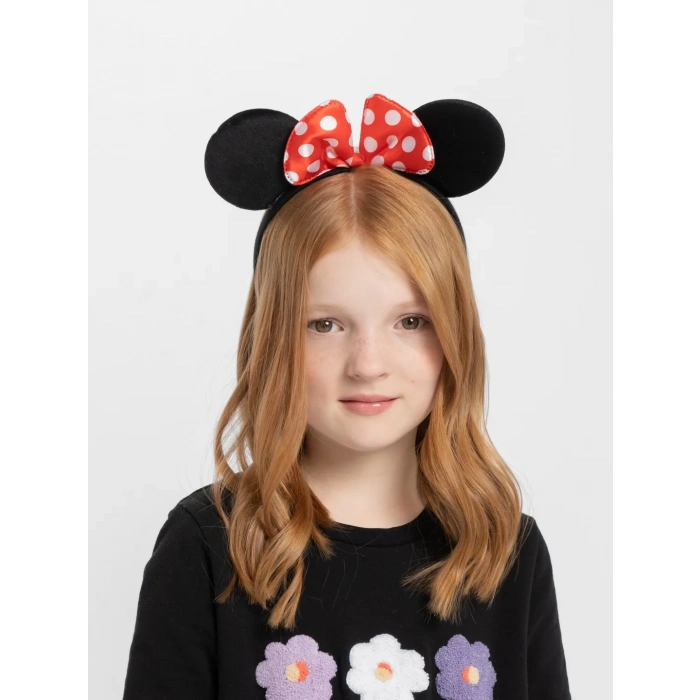 ÇOK SATAN BFS  Kırmızı Fiyonklu Minnie Mouse Taç Fare Tacı Kafa Bandı