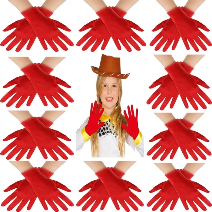 BFS   Kırmızı Renk Likralı 23 Nisan 29 Ekim 19 Mayıs Gösteri Bando Eldiveni 10 Çift ( 20 Adet )