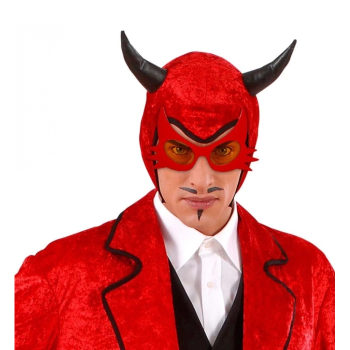 BFS   KırmızıRenkBıyıkTasarımlıKediGözlüğü19x11cm