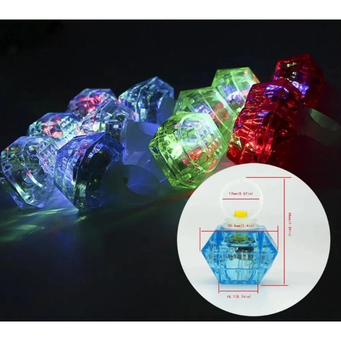 BFS   Kristal LED Parti Yüzük Seti (6'lı)