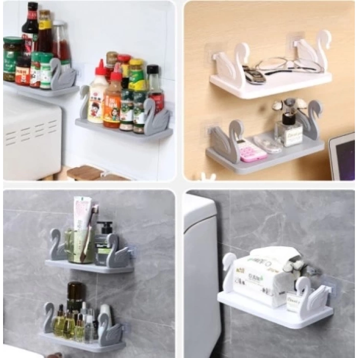 ÇOK SATAN BFS  Kuğu Tasarımlı Kendinden Yapışkanlı Raf