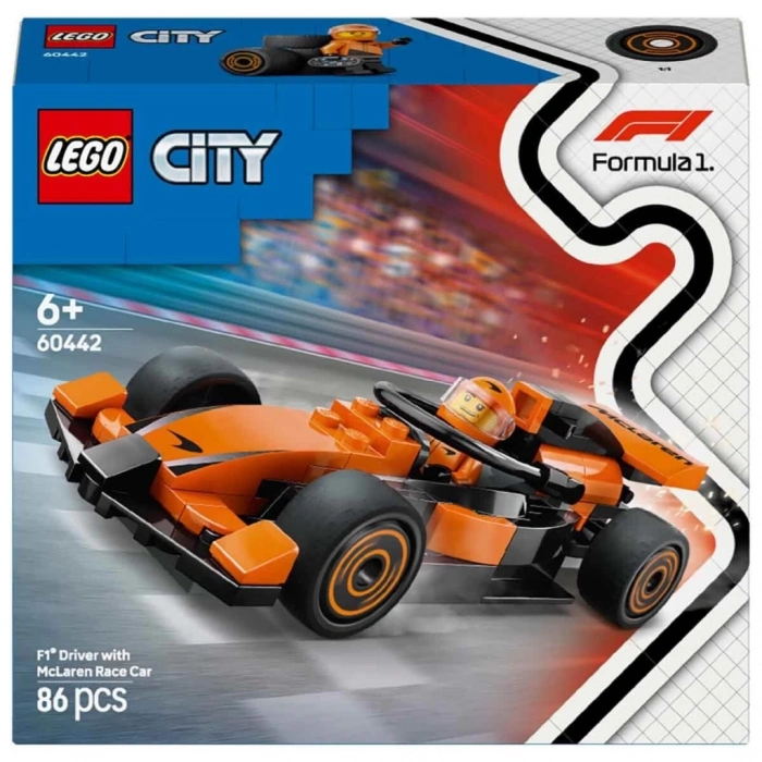 BFS   LEGO City McLaren Yarış Arabalı F1 Sürücüsü 60442