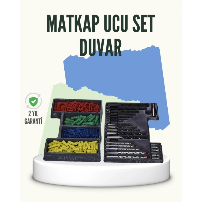 BFS Matkap Ucu Seti 24 Parça Organizer Kutulu Ahşap Metal Beton Uyumlu