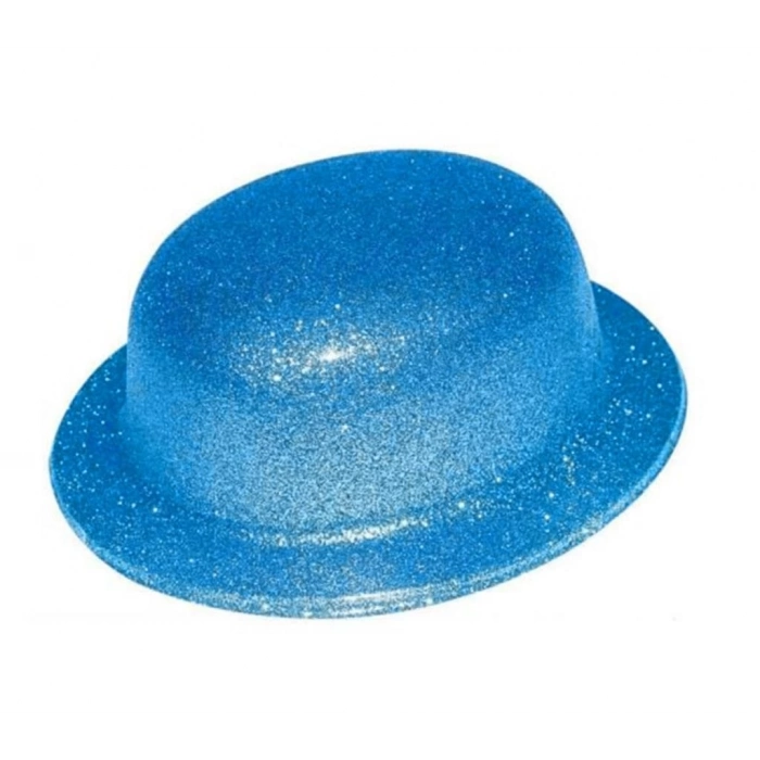 BFS     Mavi Renk Simli Melon Yuvarlak Parti Şapkası 24x26 cm