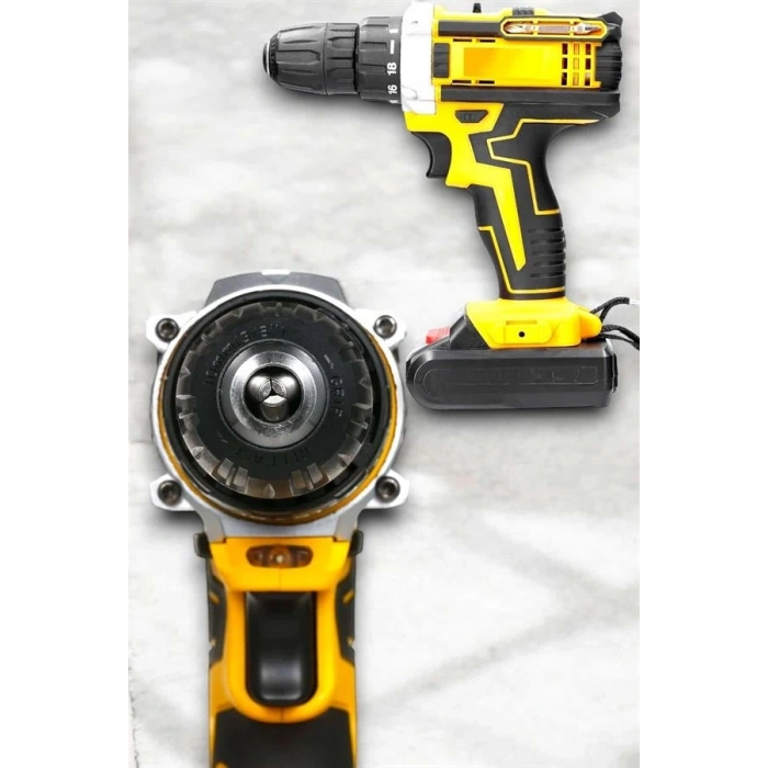 BFS Metal Dişli 24W Akülü Matkap -Çift Bataryalı ve LED Çalışma Işığı ile Tam Set