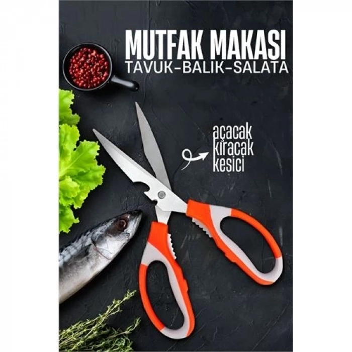 ÇOK SATAN BFS  Mutfak Makası - Tavuk Kesme Makası Balık Temizleme Makası Salata Hazırlama Makası