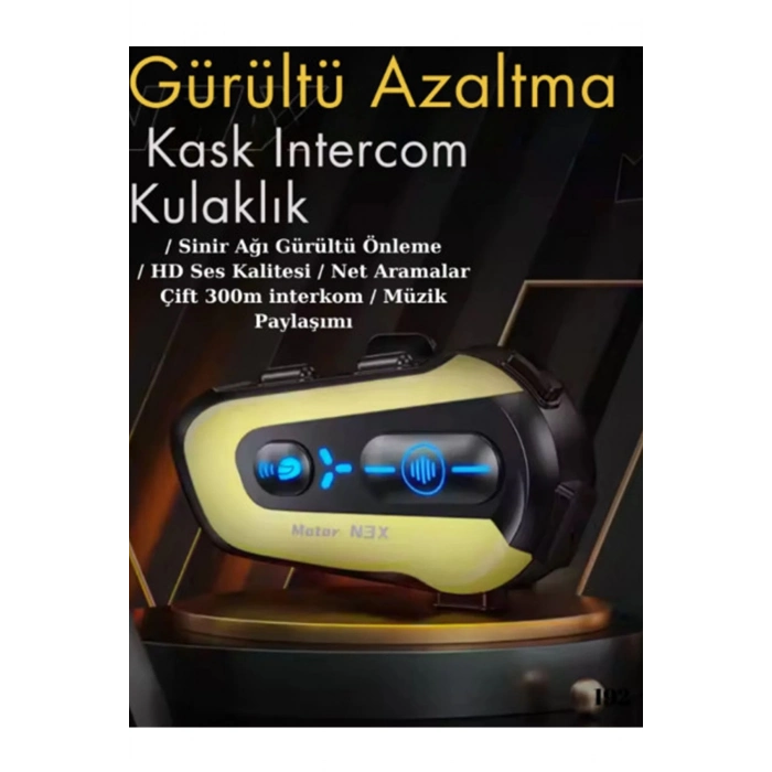 ÇOK SATAN BFS N3x Rgb Işıklı Intercom 3 Kişi Bağlantılı 1000mah Motosiklet Bluetooth Kulaklık Seti