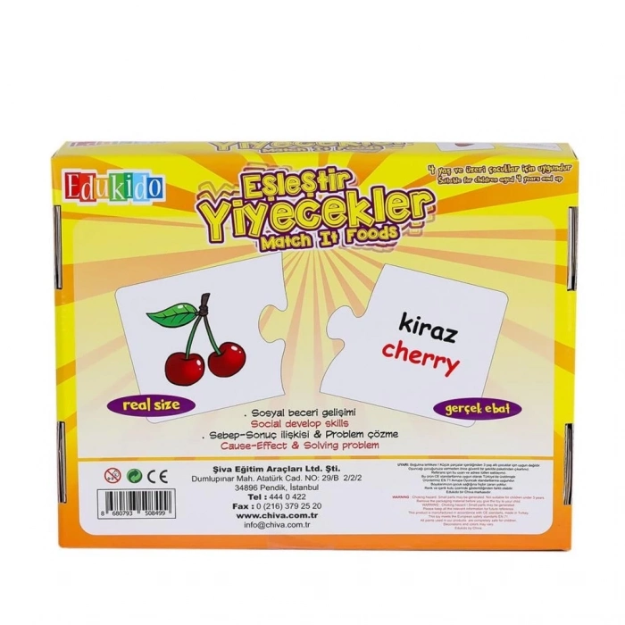BFS Nessiworld EDU-1002 Eşleştir Yiyecekler -Chiva