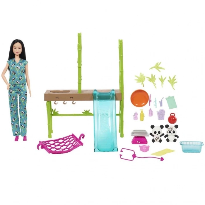 BFS Nessiworld HKT77 Barbie Panda Bakımı Oyun Seti
