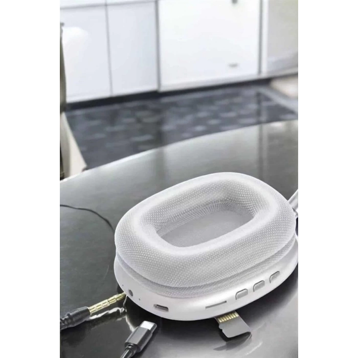 BFS P9 Plus Kablosuz Kulak Üstü Bluetooth Kulaklık Beyaz Yüksek Ses Kaliteli