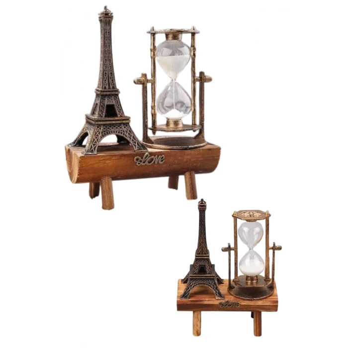 BFS Paris Eyfel Kulesi Hediyelik Eyfel Retro Kum Saati Dekoratif Eşya