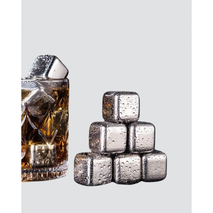 BFS Paslanmaz Metal Buz Küpleri Seti Klipsli Sulandırmadan Soğutma Özellikli