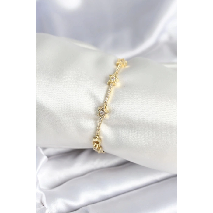 BFS Pirinç Gold Renk Halley Yıldız Model Kadın Bileklik