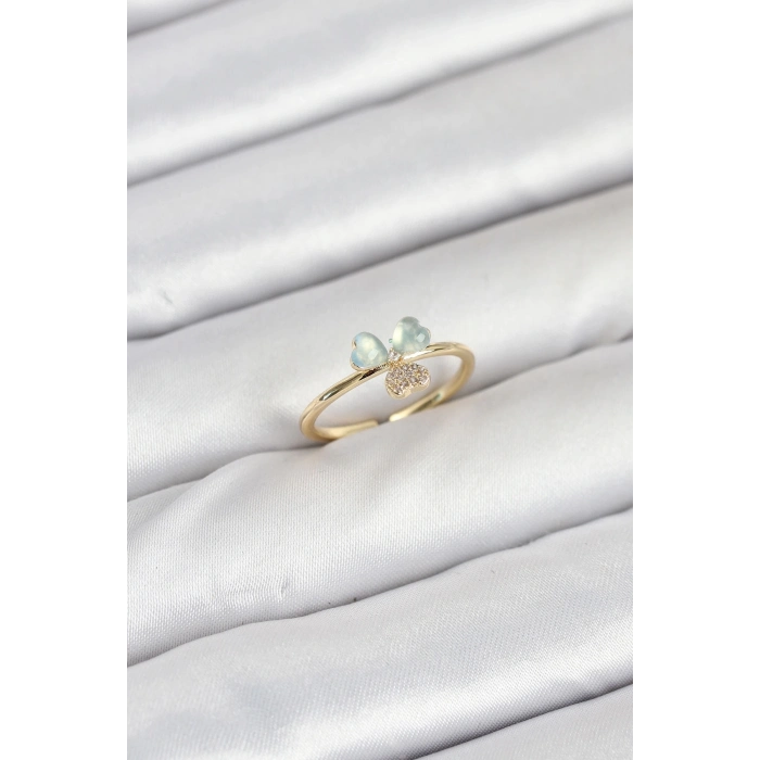 ÇOK SATAN BFS Pirinç Gold Renk Yonca Model Kadın Yüzük