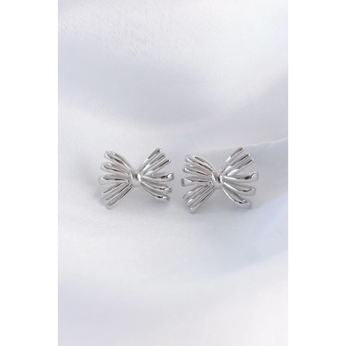 ÇOK SATAN BFS Pirinç Gümüş Renk Fiyonk Küpe